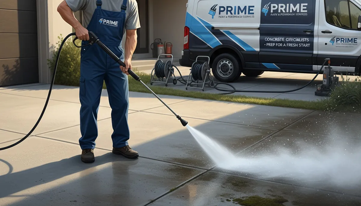 Philadelphia, PA concrete pressure cleaning for driveways, patios, and walkways by Philadelphia Paint Pros