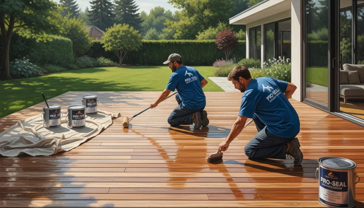 Professional deck sealing service in Philadelphia, PA to protect wood from moisture and UV damage
