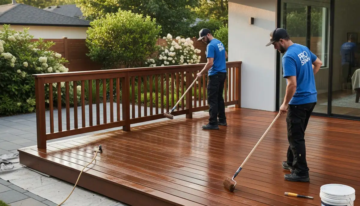 Deck staining in Philadelphia, PA to protect and restore a wood deck's natural beauty