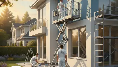 Philadelphia Paint Pros painting a Philadelphia, PA home exterior with professional house painting services